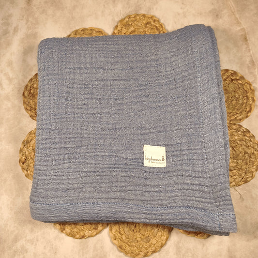 Musselindecke Taubenblau von leylooma